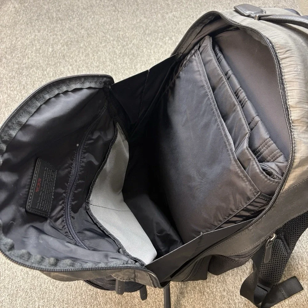 Tumi Backpack Virtue Diligence Black Ballistic Nylon Laptop Work School